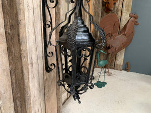 Huge Heavy Iron Egyptian Outdoor Hanging Lantern