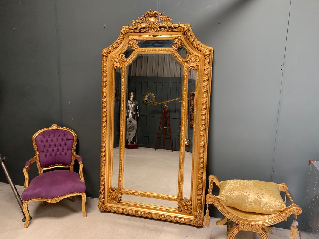 Baroque Ornate 2m High Wall/Floor Mirror with Shoulders