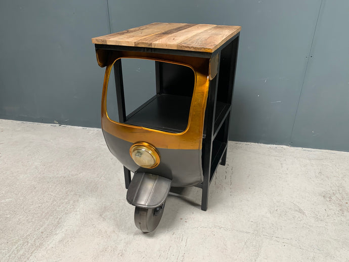 Vintage Industrial Style Indian Tuk Tuk Side Table