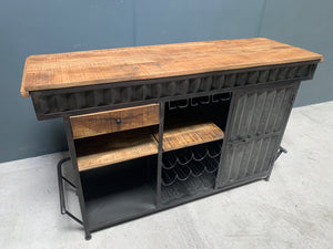 Large Industrial Fully Fitted Home Bar Counter (PRE ORDER NOW BACK IN STOCK 6 WEEKS)