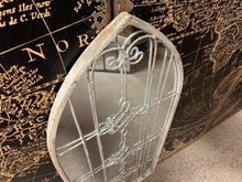 Load image into Gallery viewer, Metal Framed Pointed Arched French Mirror in Antique Finish
