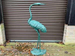 Large 5ft Cast Metal Stork