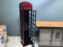 Load image into Gallery viewer, Tall Fabricated Metal Iconic Red Telephone Box Mini Bar/Cabinet