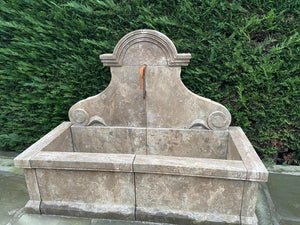 Cast Stone Rectanglular Provincial Style Water Fountain