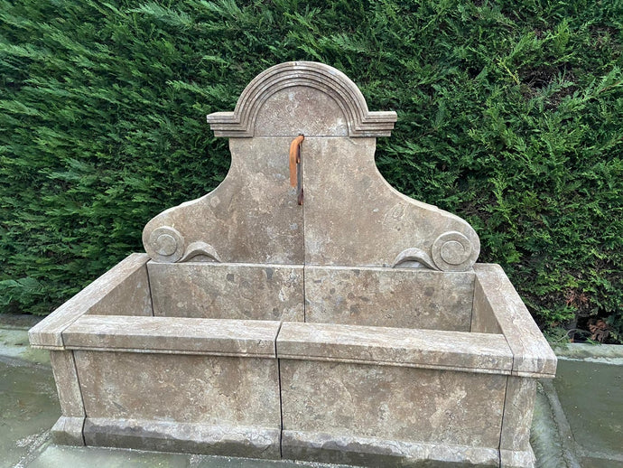 Cast Stone Rectangular Provincial Style Water Fountain