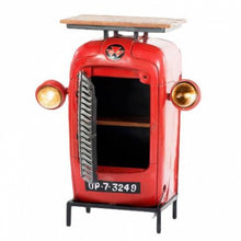 Load image into Gallery viewer, Large Vintage Retro Red Tractor Mini Bar/Cabinet with Wooden Top &amp; Working Lights