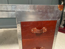 Load image into Gallery viewer, Handmade Aluminium Desk with Leather Top