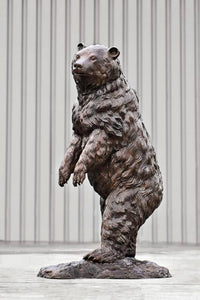 Exceptional Huge Cast Bronze Bear Standing