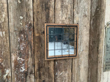 Load image into Gallery viewer, Square Vintage Industrial Framed Metal Jail Mirror
