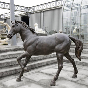Exceptional Life-Size Cast Bronze Horse Sculpture