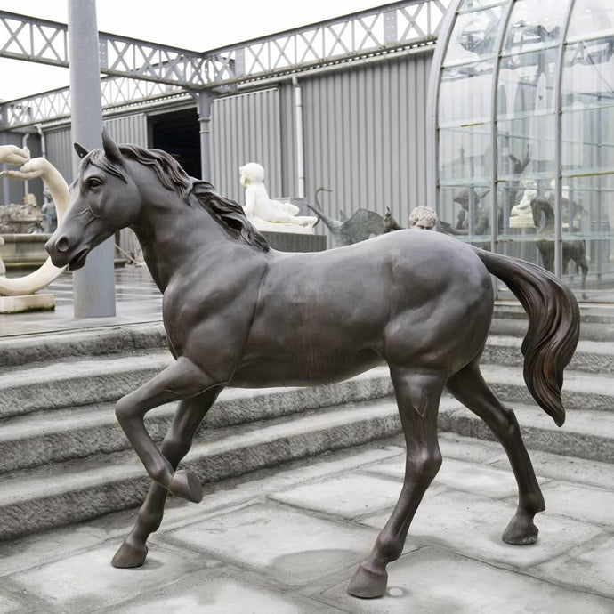 Exceptional Life-Size Cast Bronze Horse Sculpture