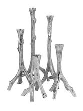Load image into Gallery viewer, 5 Pc Nickel Candle Stick Set