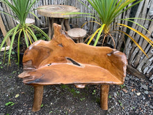 Load image into Gallery viewer, Unique Highly Polished Teak Root Wood Bench (PRE ORDER NOW - BACK IN STOCK 8 WEEKS)