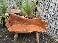 Load image into Gallery viewer, Unique Highly Polished Teak Root Wood Bench (PRE ORDER NOW - BACK IN STOCK 8 WEEKS)