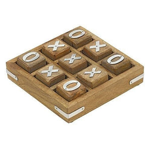 Table Top Wooden Noughts & Crosses Game Set
