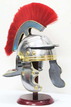 Load image into Gallery viewer, Steel and Brass Medieval Knight Helmet
