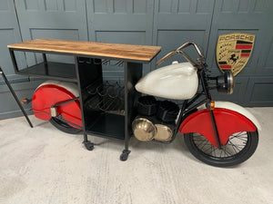 Indian Glider Motorcycle Bar (Red & White)