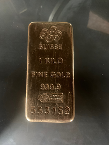 Suisse Gold Bar Paperweight