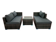 Load image into Gallery viewer, 3 Piece Grey Rattan Outdoor Furniture Set