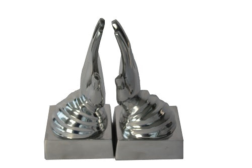 Nickel Praying Hands Book Ends