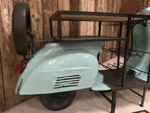 Load image into Gallery viewer, 1970-original-vespa-bajaj-motorcycle-mini-bar-minibar-home-bar-homebar-pub-drinks-cocktail-wine-furniture-counter-winerack-unique-blue