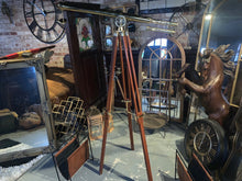 Load image into Gallery viewer, Decorative Brass Telescope on Extending Wooden Tripod