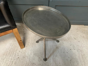 Designer Solid Nickel Side Table