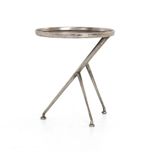 Designer Solid Nickel Side Table