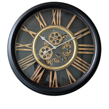 Load image into Gallery viewer, Large Wall Clock with Moving Gears