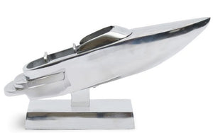 Nickel Speed Boat Ornament