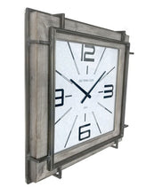 Load image into Gallery viewer, Square Industrial Wall Clock