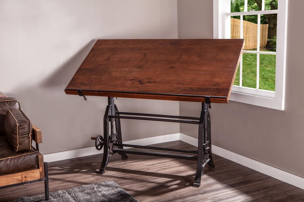 high-quality-draftsman-drawing-table-furniture-home-unique-reclaimed-wood-cast-iron-base-vintage-industrial