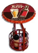 Load image into Gallery viewer, Metal Drinks Table and Wine Holder