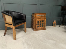 Load image into Gallery viewer, large-wooden-telephone-box-side-table-cupboard-storage-unique-stylish-fully-functioning-door-shelving-unit-home-decoration-natural-wood-john-cowell-ltd