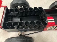 Load image into Gallery viewer, Impressive Hand Made Metal Red Racing Car Bar/Bottle Rack