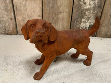 Load image into Gallery viewer, Cast Iron Rusty Dog Statue