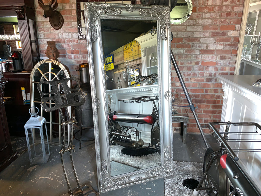 Massive French Style Bevelled Mirror in Silver