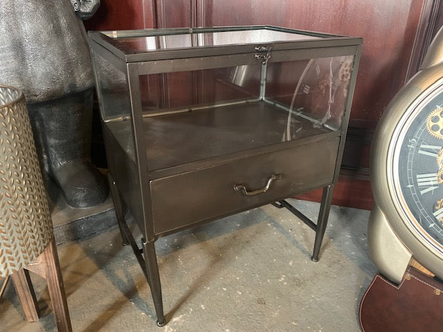 Oriental Vintage Metal Glazed Cabinet