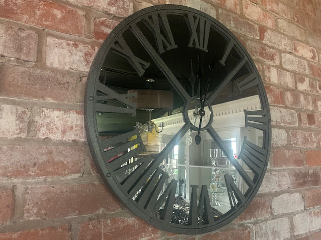Metal Mirrored Wall Clock