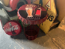 Load image into Gallery viewer, Metal Drinks Table and Wine Holder