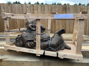 Small Laying Happy Buddha (Bronze)