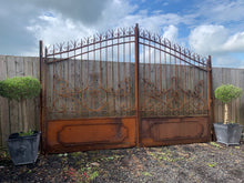 Load image into Gallery viewer, Exceptional Pair of Ornate Solid Iron Gates
