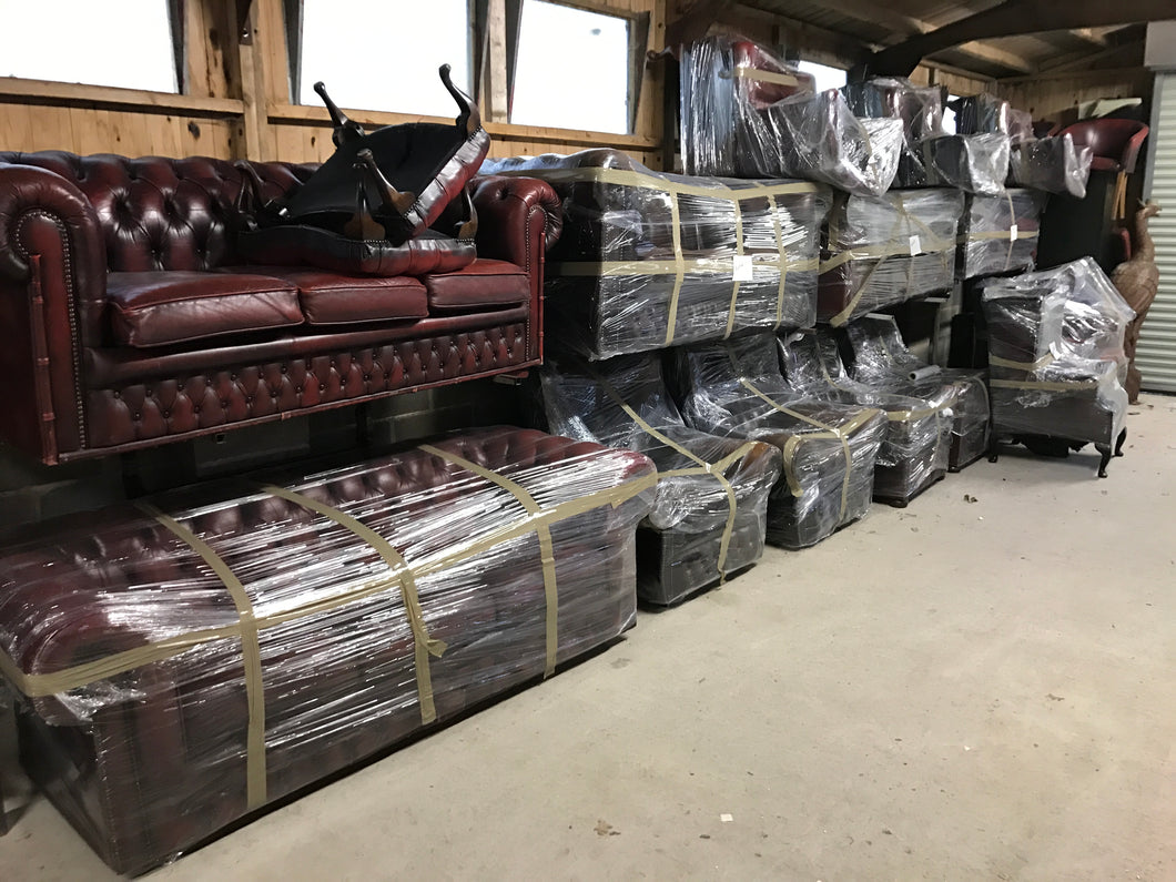 Used Leather Chesterfield Sofa's/Chairs