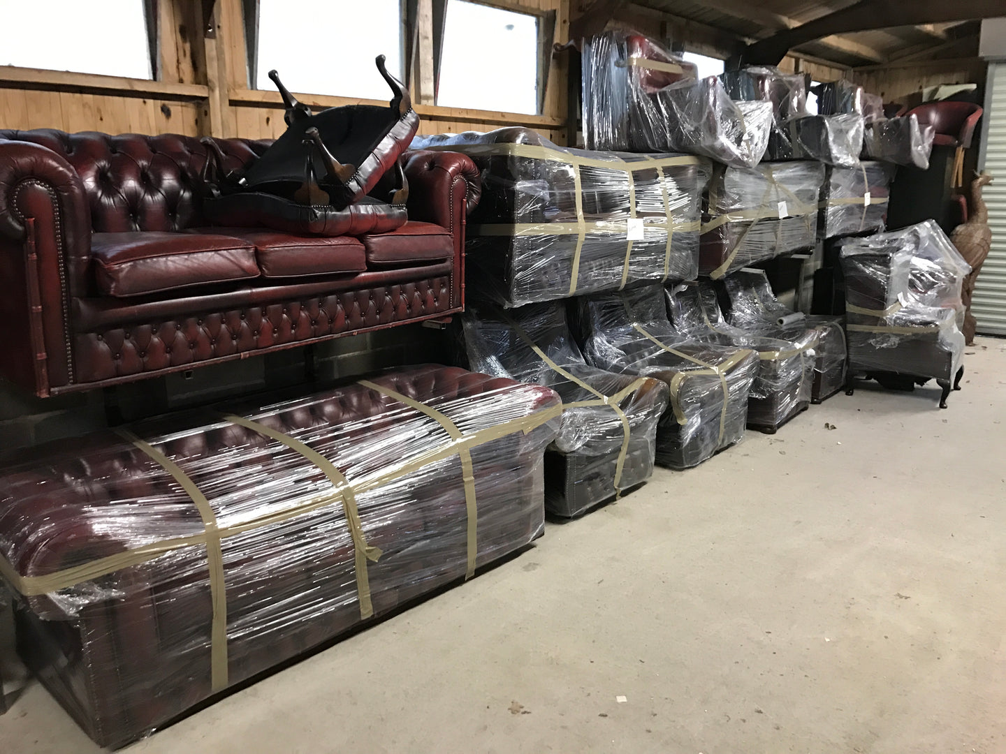 Used Leather Chesterfield Sofa's/Chairs