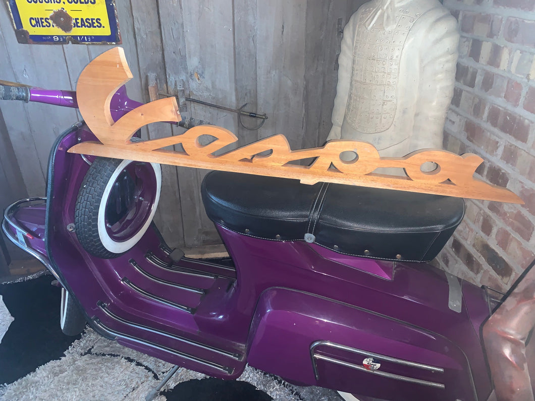 Large Wooden Vespa Shop Sign
