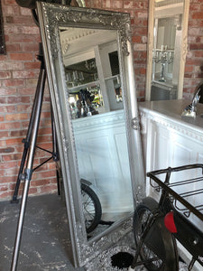 Massive French Style Bevelled Mirror in Silver