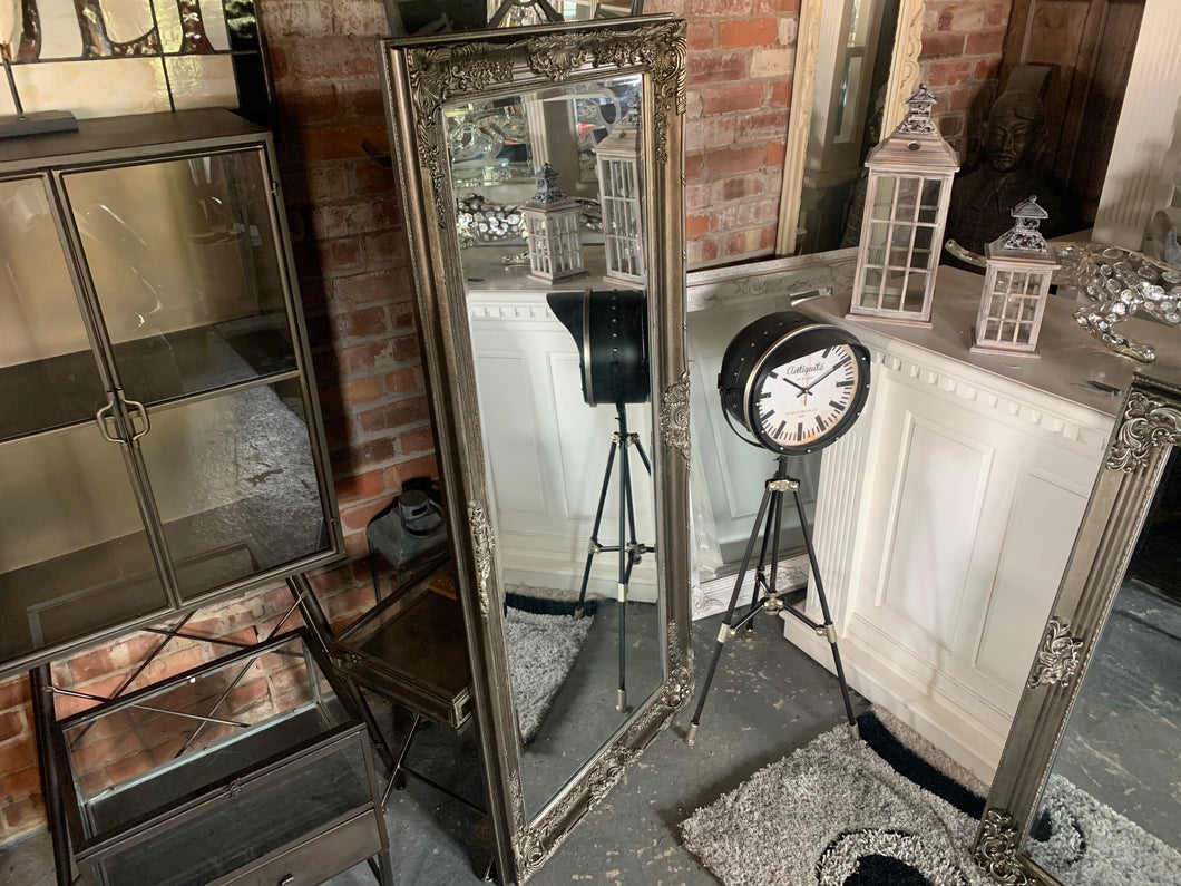 Extra Large Silver Ornate French Wall/Floor Mirror