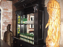 Load image into Gallery viewer, 1.5m Black Home Bar - Front Counter &amp; Mirrored Back Bar