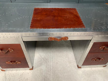 Load image into Gallery viewer, Handmade Aluminium Desk with Leather Top