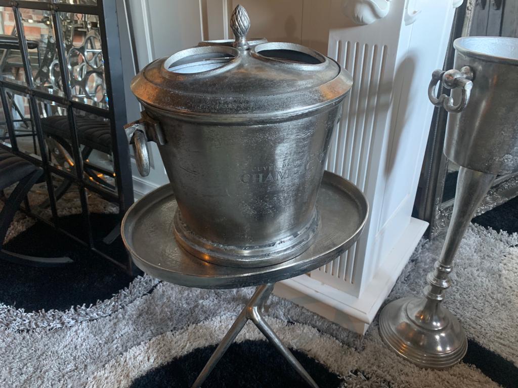Nickel Cuvee De Prestige Champagne Bucket with Round Handles